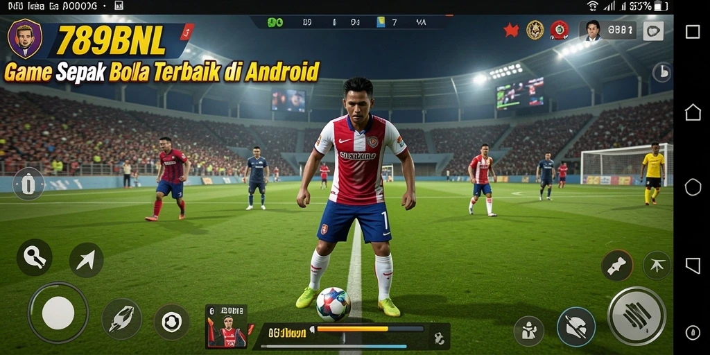 Screenshot gameplay dari 789BNL dengan aksi sepak bola yang mendebarkan.