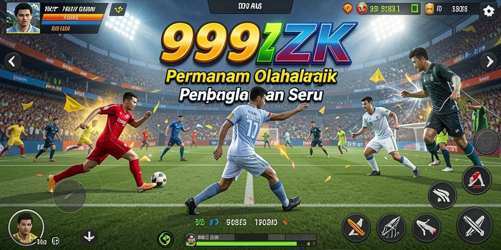 Screenshot utama 999ZK menampilkan aksi olahraga yang seru.