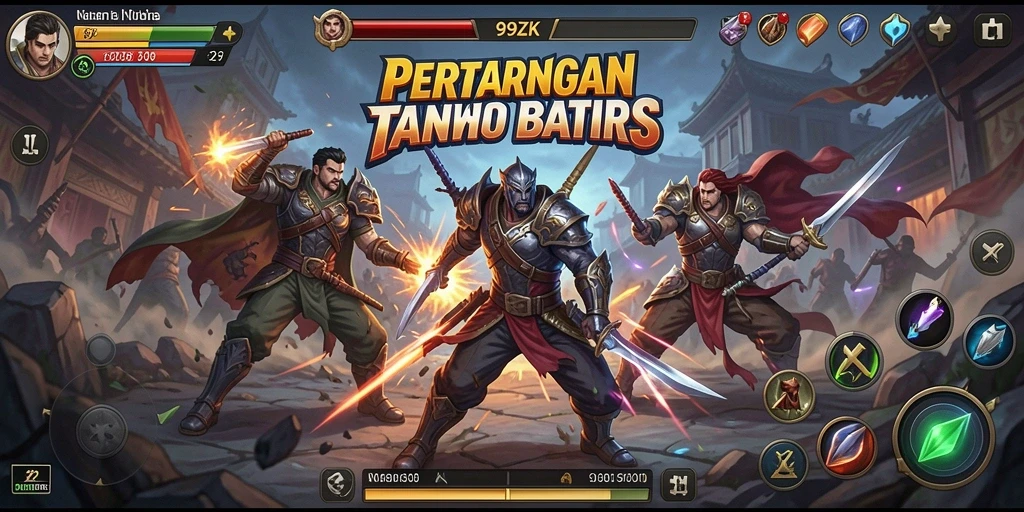 Tangkapan layar gameplay <strong>99ZK</strong> yang menampilkan aksi pertarungan yang seru.