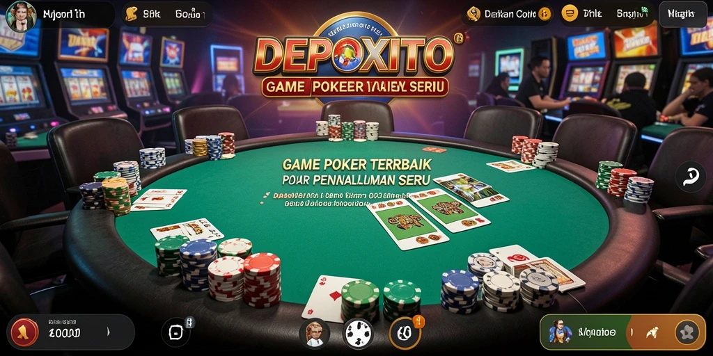 Tampilan menarik dari gameplay poker di DEPOXITO.