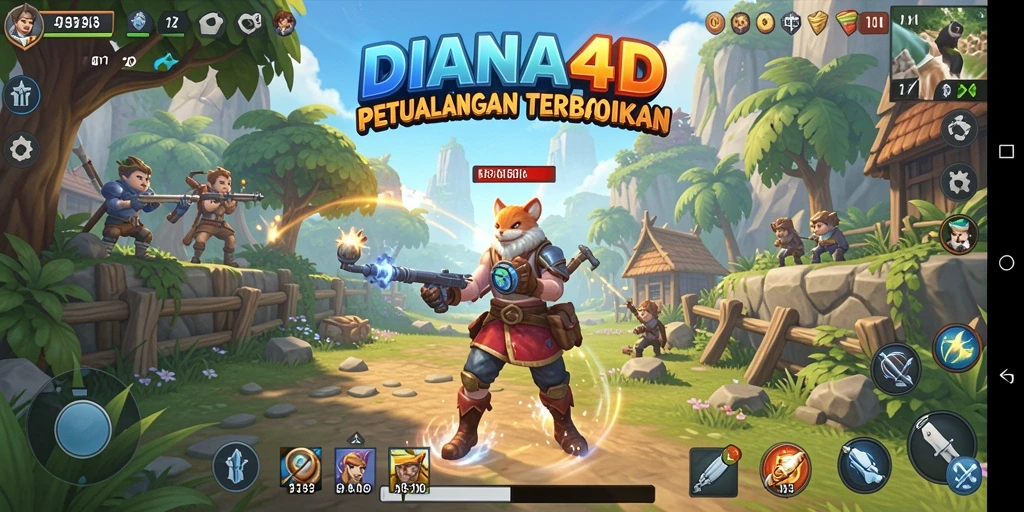 Tampilan gameplay Open World yang menakjubkan di DIANA4D.