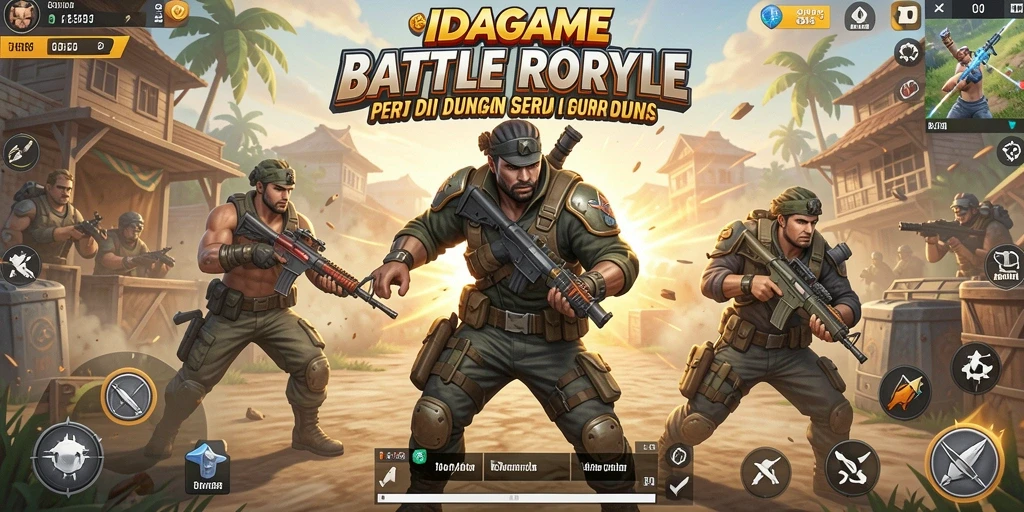 Tangkapan layar dari gameplay Battle Royale di IDAGAME yang mendebarkan.