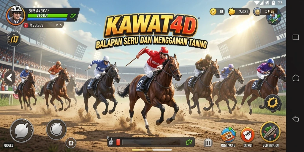 Tampilan menegangkan dari balapan seru di KAWAT4D.