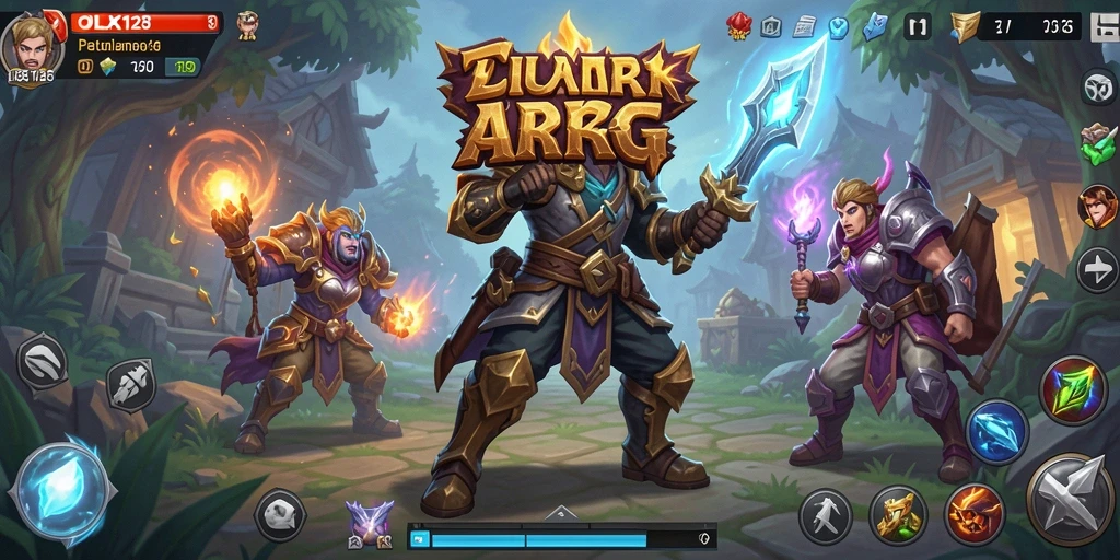 Tangkapan layar menampilkan aksi seru dalam OLX128 di dunia ARPG.