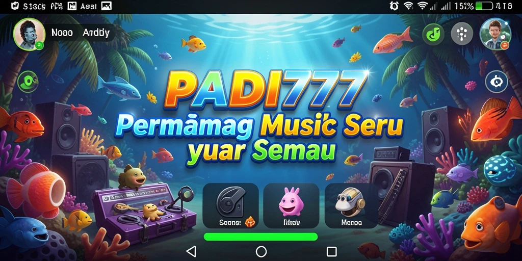 Tampilan gameplay PADI777 yang penuh semangat dan musik.
