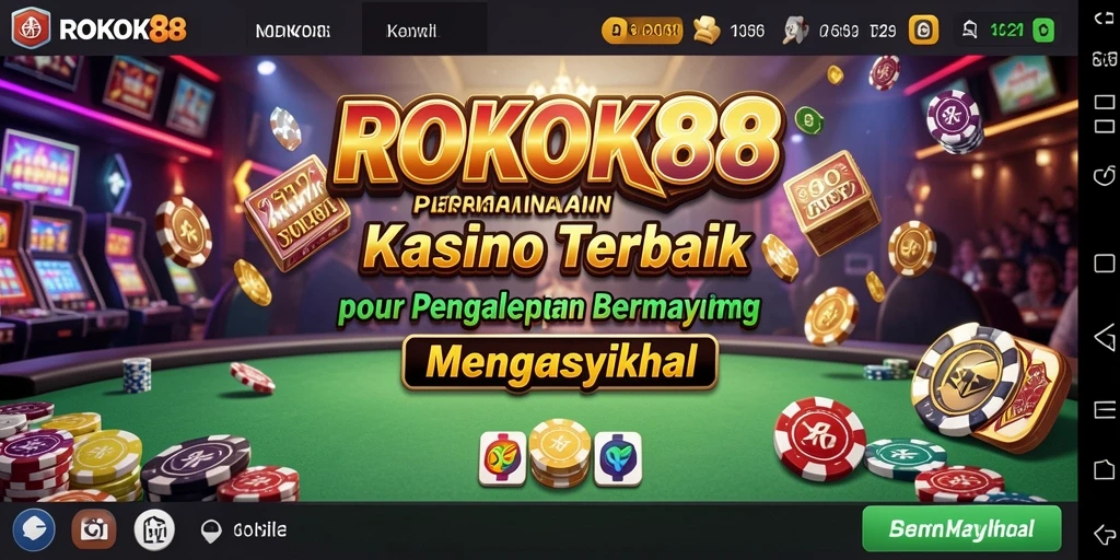 Tangkapan layar ROKOK88 menampilkan pemain yang menikmati permainan Kasino yang seru.