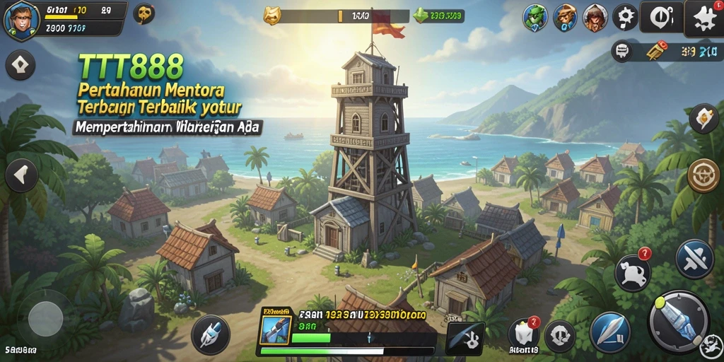Screenshot utama menampilkan gameplay seru dalam TTT888 Tower Defense.