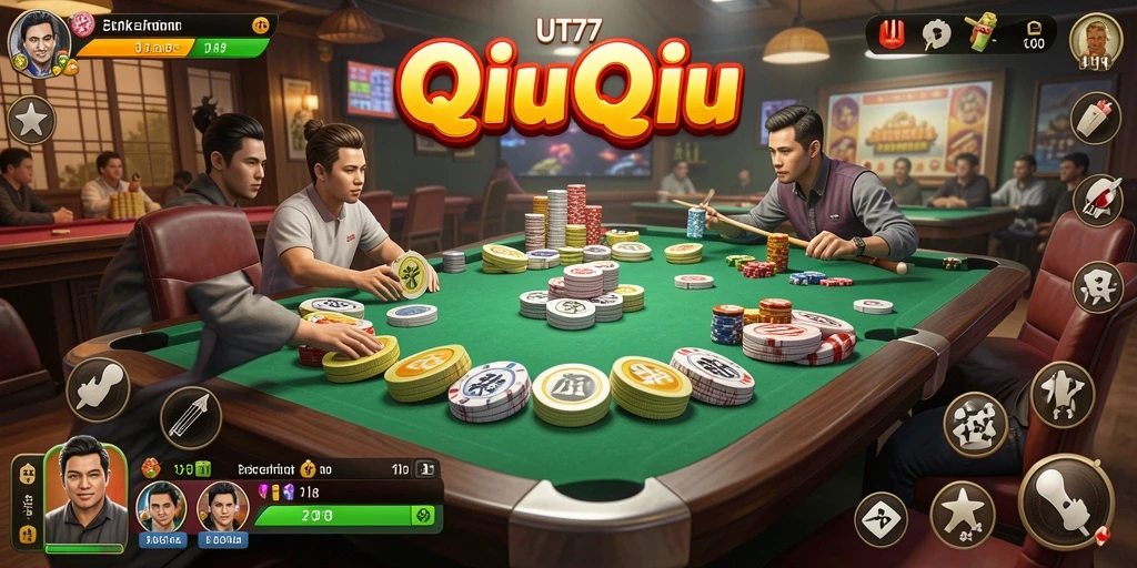 Tampilan gameplay QiuQiu yang seru dan interaktif.