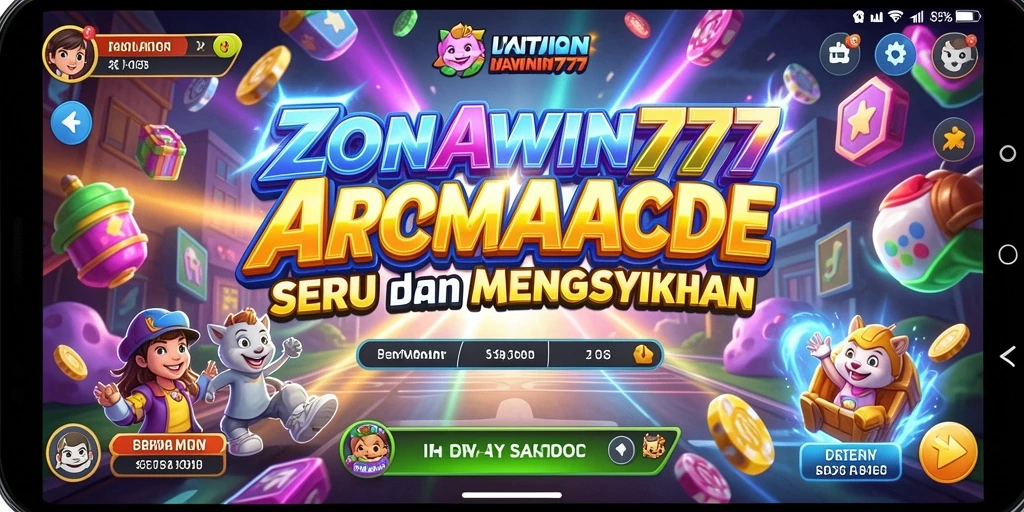 Tampilan gameplay ZONAWIN777 yang penuh warna dan seru.