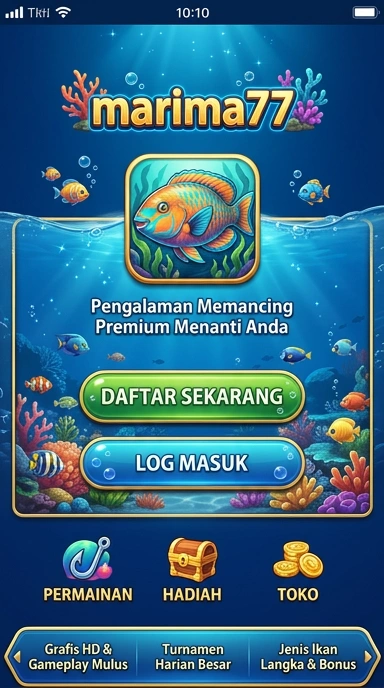 Tampilan antarmuka marima77 yang bersih dan sederhana.